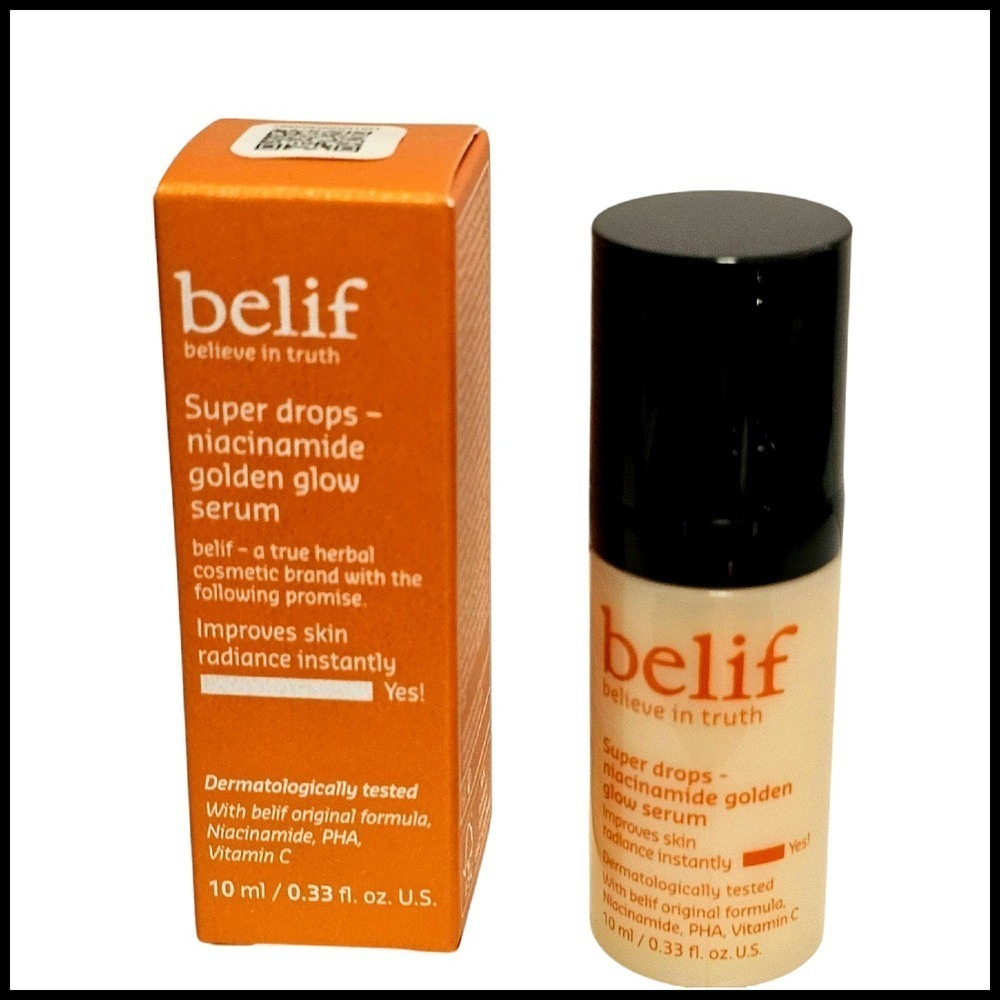 2 x Belif Super Drops Niacinamide Golden Glow‎ Serum Improves Radiance 0.33oz